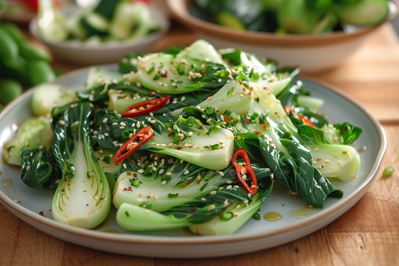 Comment préparer une salade de pak choi épicée, croquante et pleine de peps ?