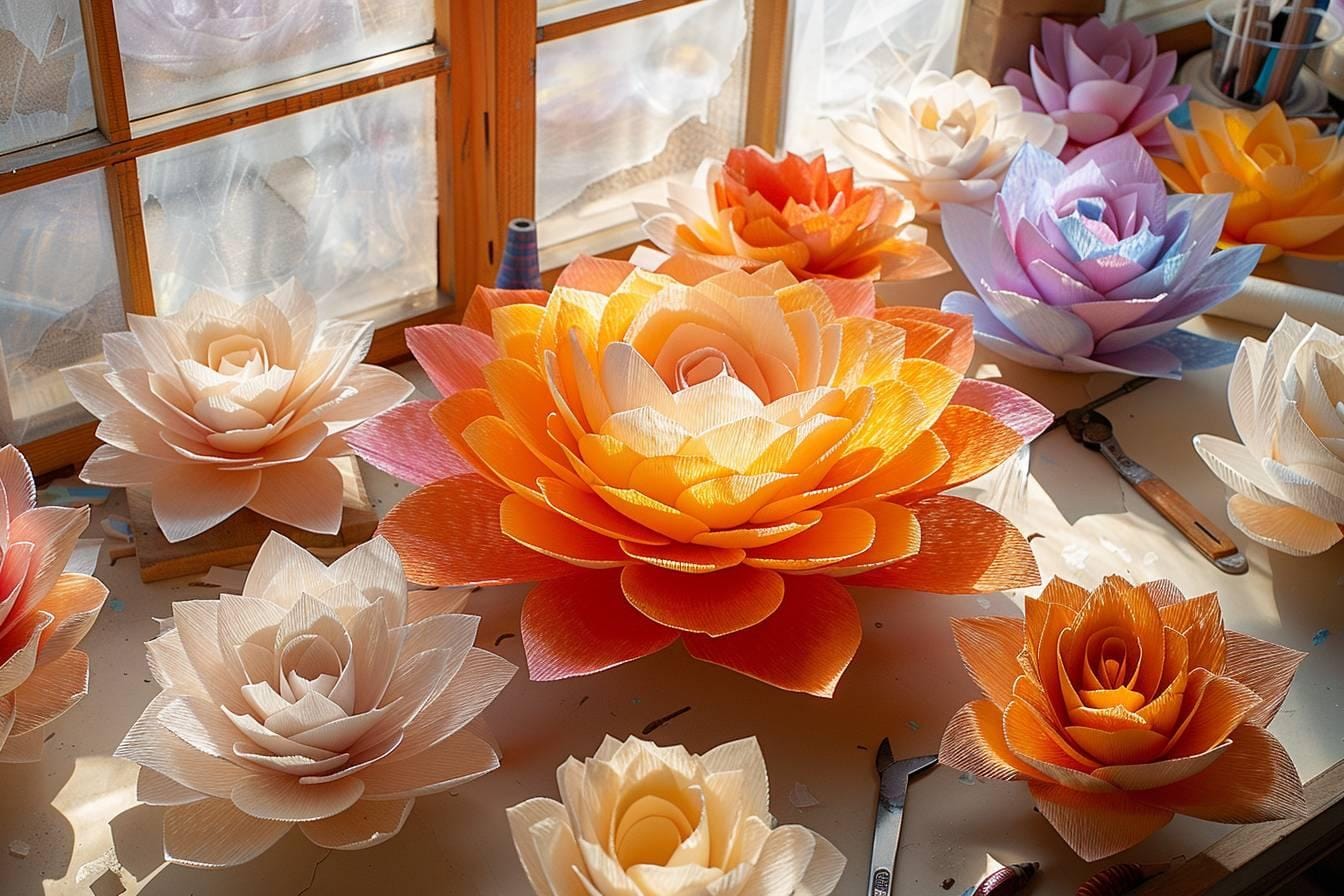 Comment créer des fleurs en papier crépon hyper réalistes pas à pas