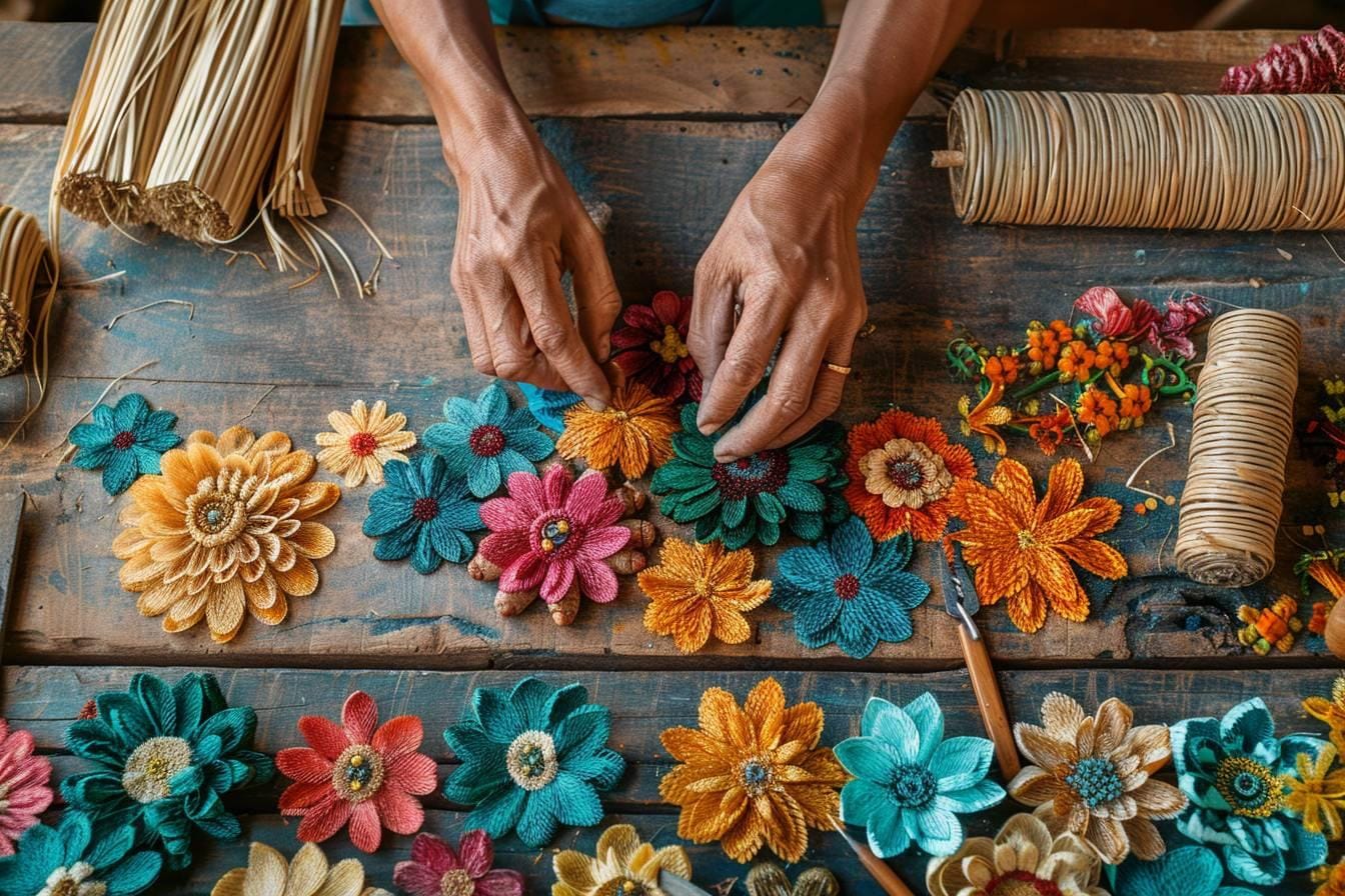 Comment réaliser une marqueterie de paille colorée : guide étape par étape